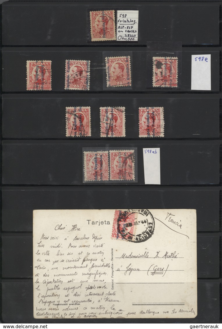 Spanien: 1931/1939, extensive collection of the 2nd republic issues including covers and cards. Must