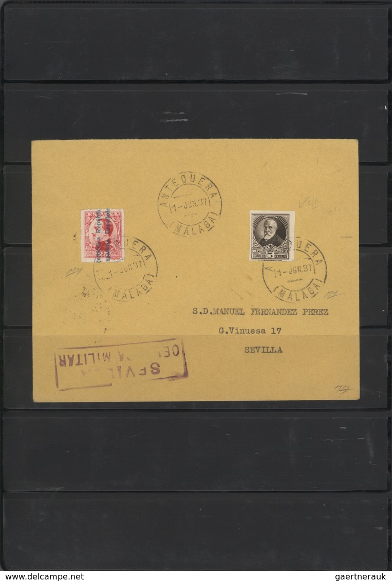 Spanien: 1931/1939, extensive collection of the 2nd republic issues including covers and cards. Must