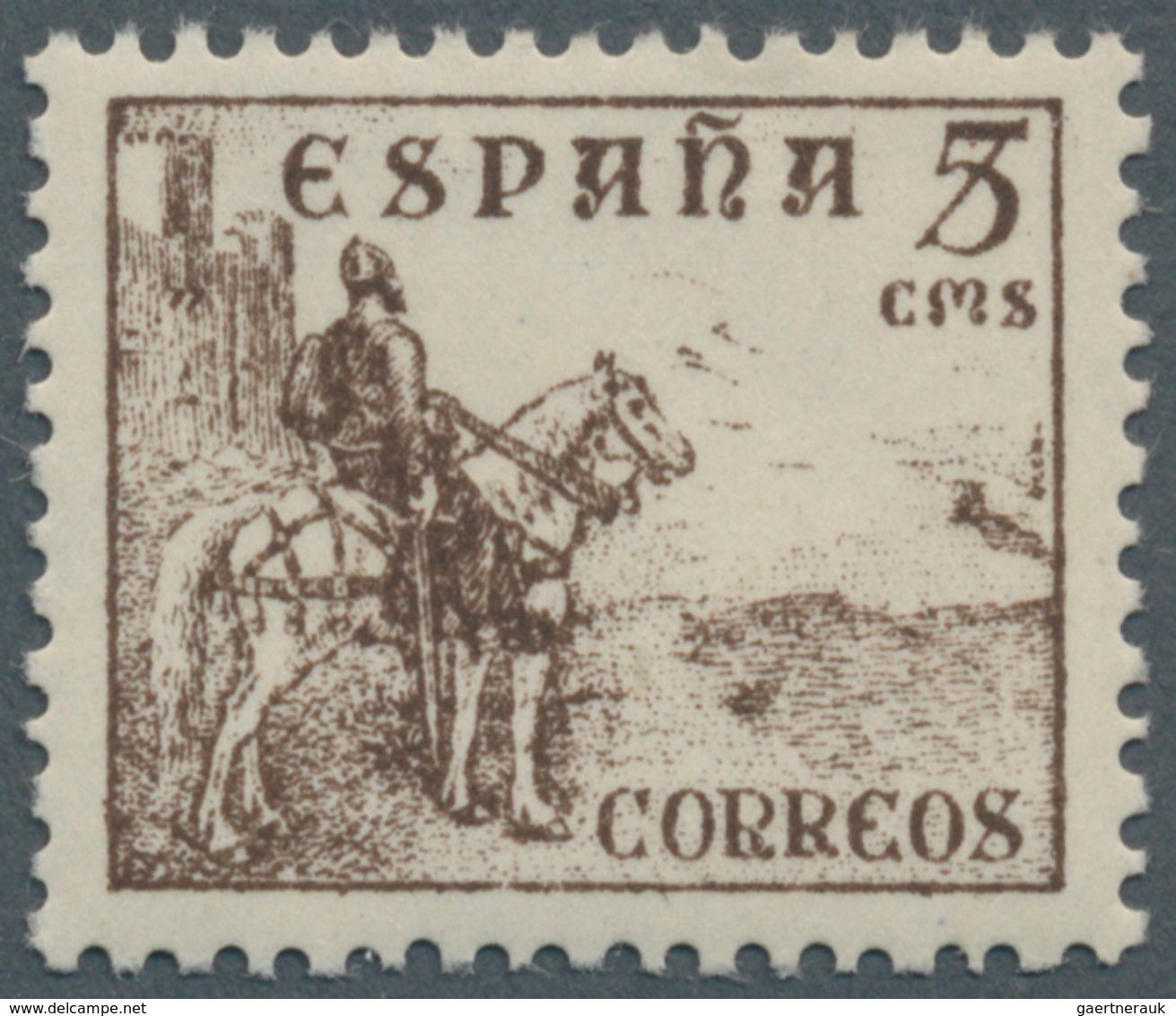 Spanien: 1936, Cid On Horse 5c. Dark Brown Type II WITHOUT IMPRINT In An Investment Lot With Approx. - Cartas & Documentos