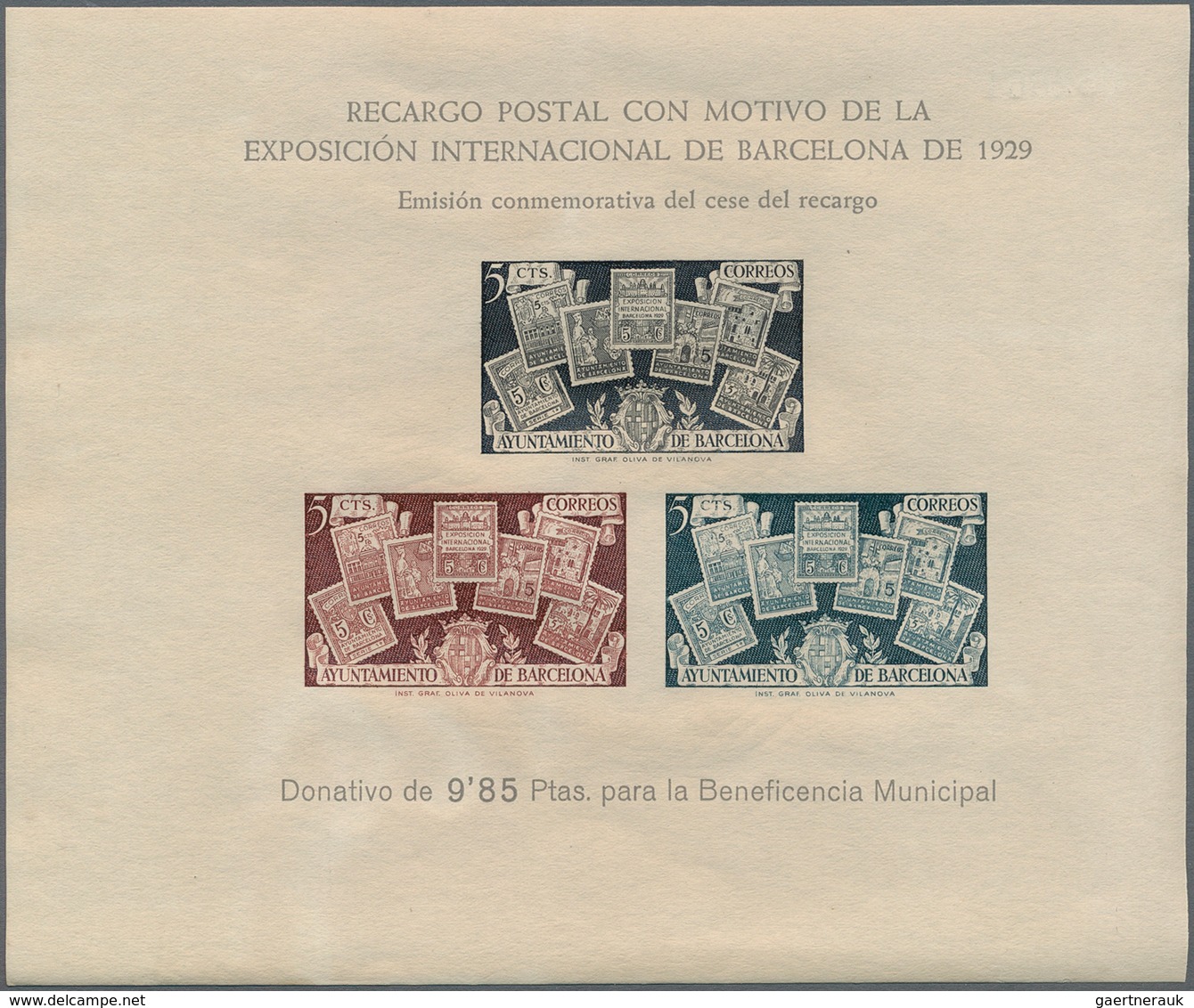Spanien - Zwangszuschlagsmarken Für Barcelona: 1929/1945, Enormous Accumulation In Carton With Many - Impots De Guerre