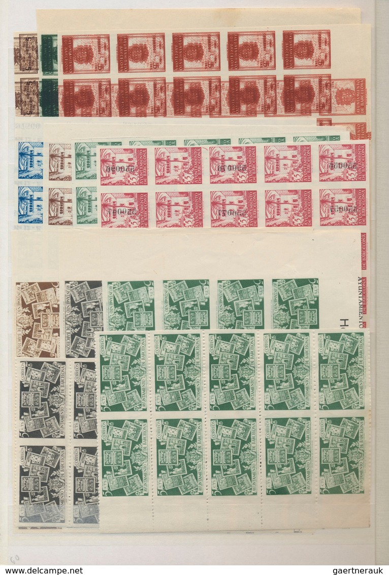 Spanien - Zwangszuschlagsmarken Für Barcelona: 1929/1945, Specialised Collection Of The Compulsory S - Impots De Guerre