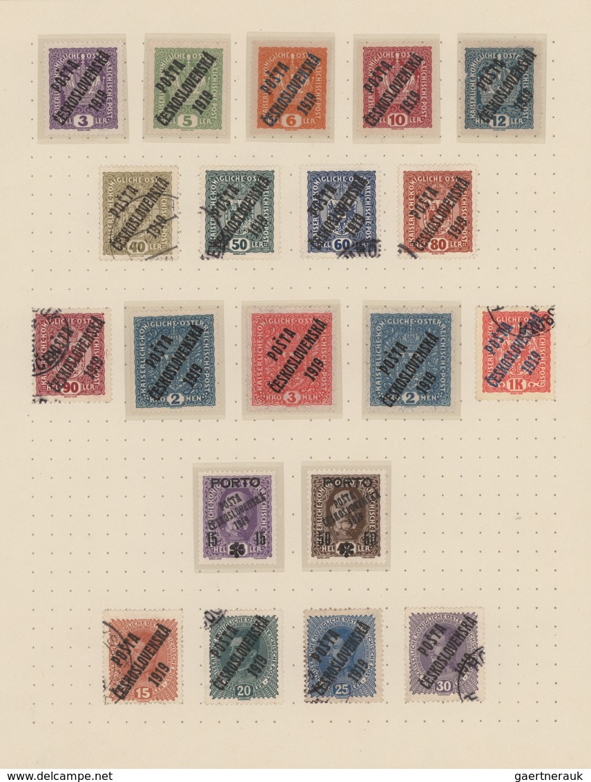 Tschechoslowakei: 1918/1970, Used And Mint Collection On Album Pages, Well Collected Throughout From - Usados