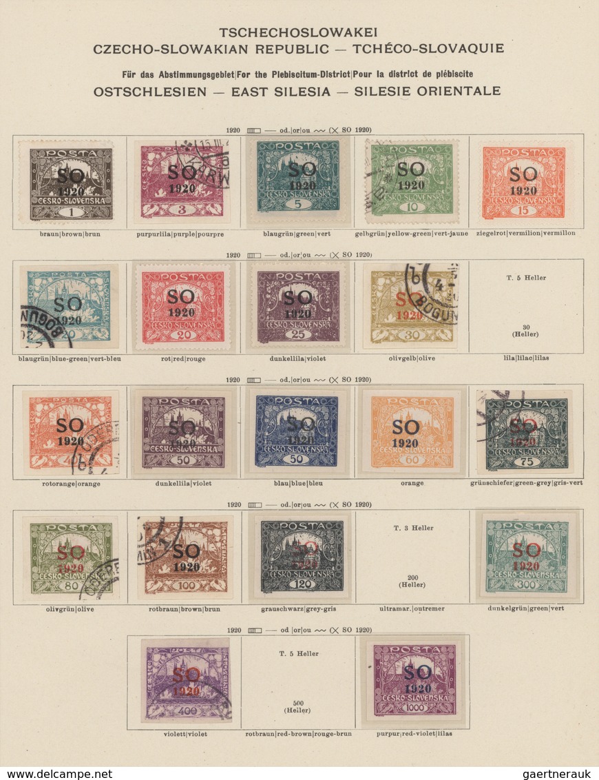 Tschechoslowakei: 1918/1970, Used And Mint Collection On Album Pages, Well Collected Throughout From - Oblitérés