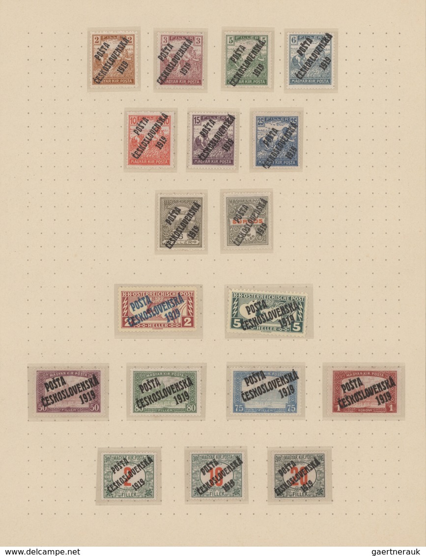 Tschechoslowakei: 1918/1970, Used And Mint Collection On Album Pages, Well Collected Throughout From - Oblitérés