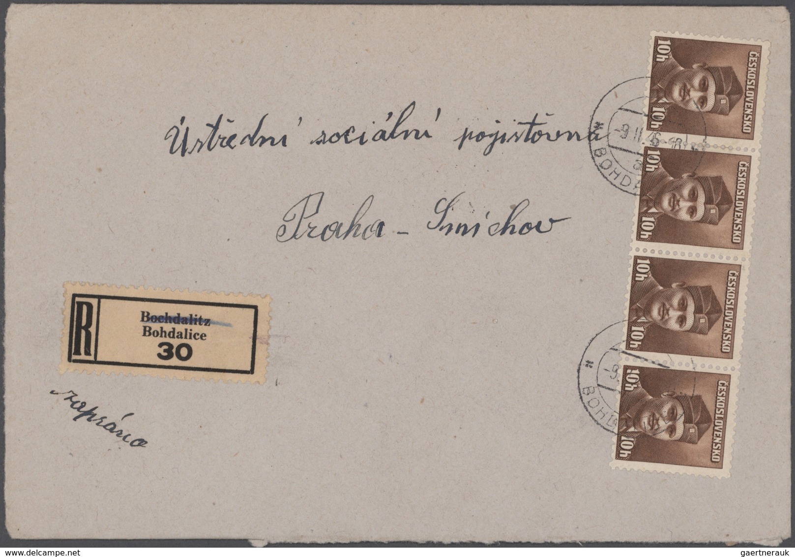 Tschechoslowakei - Stempel: 1945/1947, Transition Period, Collection Of Apprx. 265 (almost Exclusive - Otros & Sin Clasificación