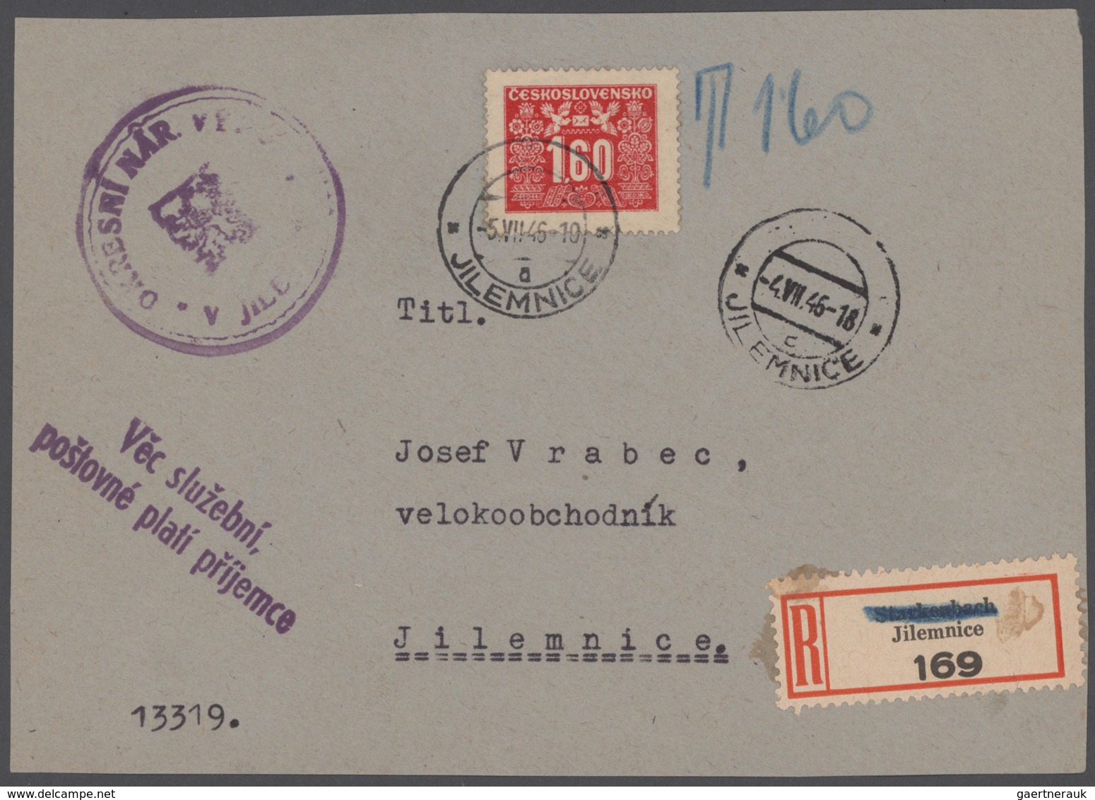 Tschechoslowakei - Stempel: 1945/1947, Transition Period, Comprehensive Collection/accumualtion Of F - Sonstige & Ohne Zuordnung