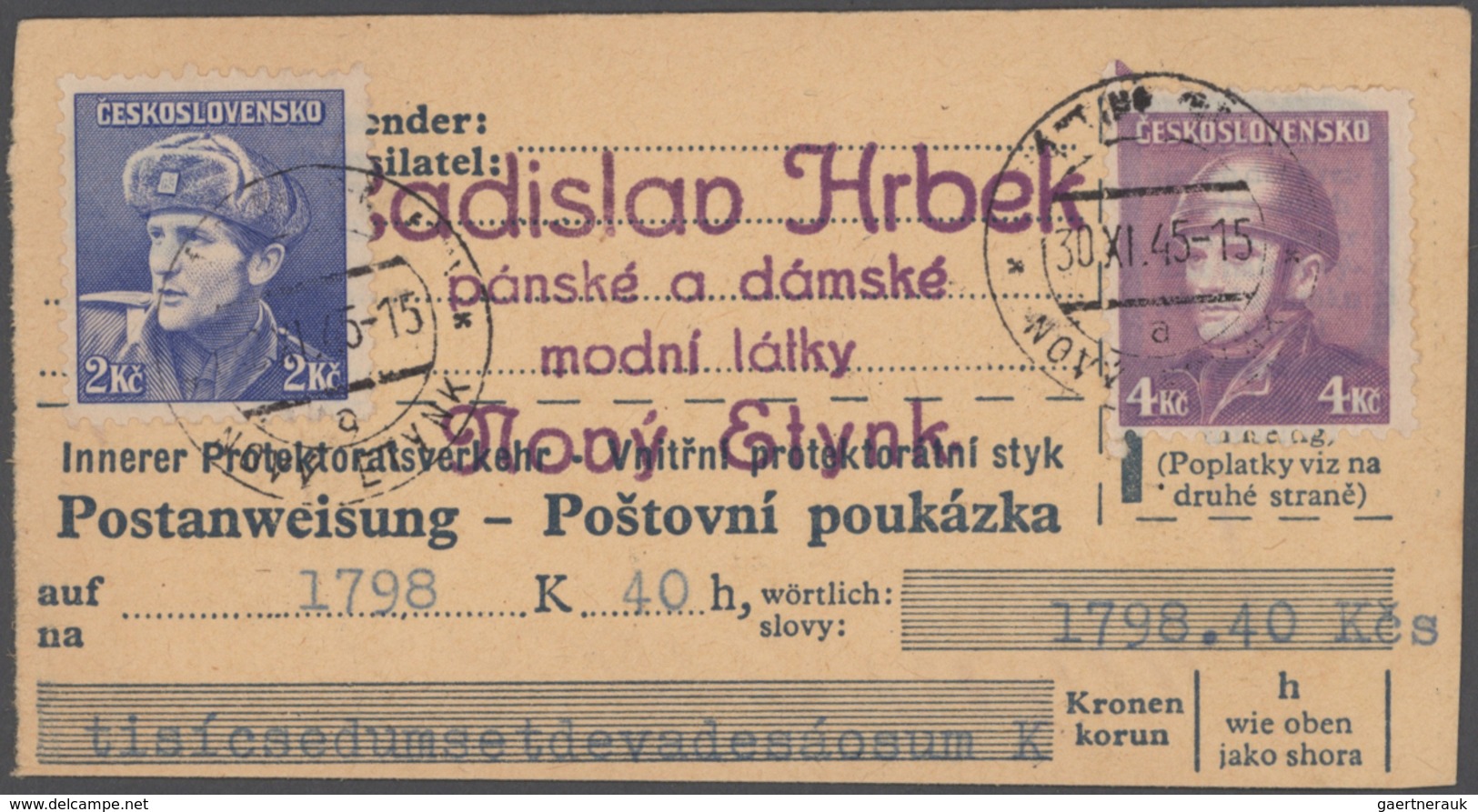 Tschechoslowakei - Stempel: 1945/1947, Transition period, comprehensive collection/accumualtion of f