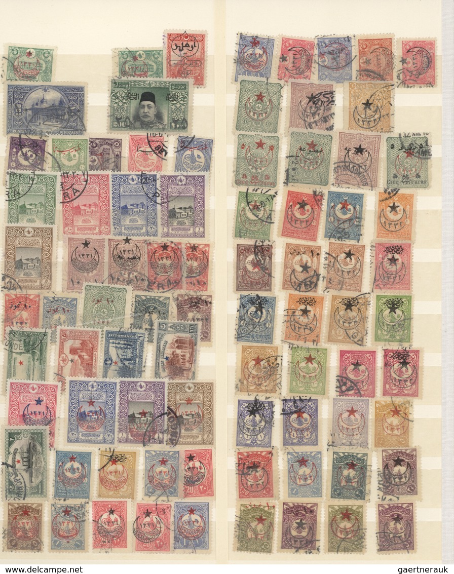 Türkei: 1863/1977 (ca.), Mainly Before 1940, Used And Mint Collection Neatly Sorted In A Thick Stock - Oblitérés