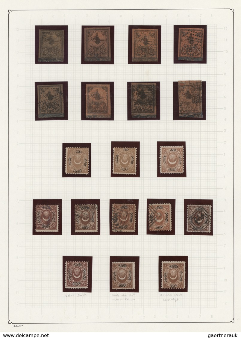 Türkei: 1863-1975, Gemischt Angelegte, Zum Teil Doppelt Geführte Sammlung In Zwei Bänden, über Weite - Gebraucht