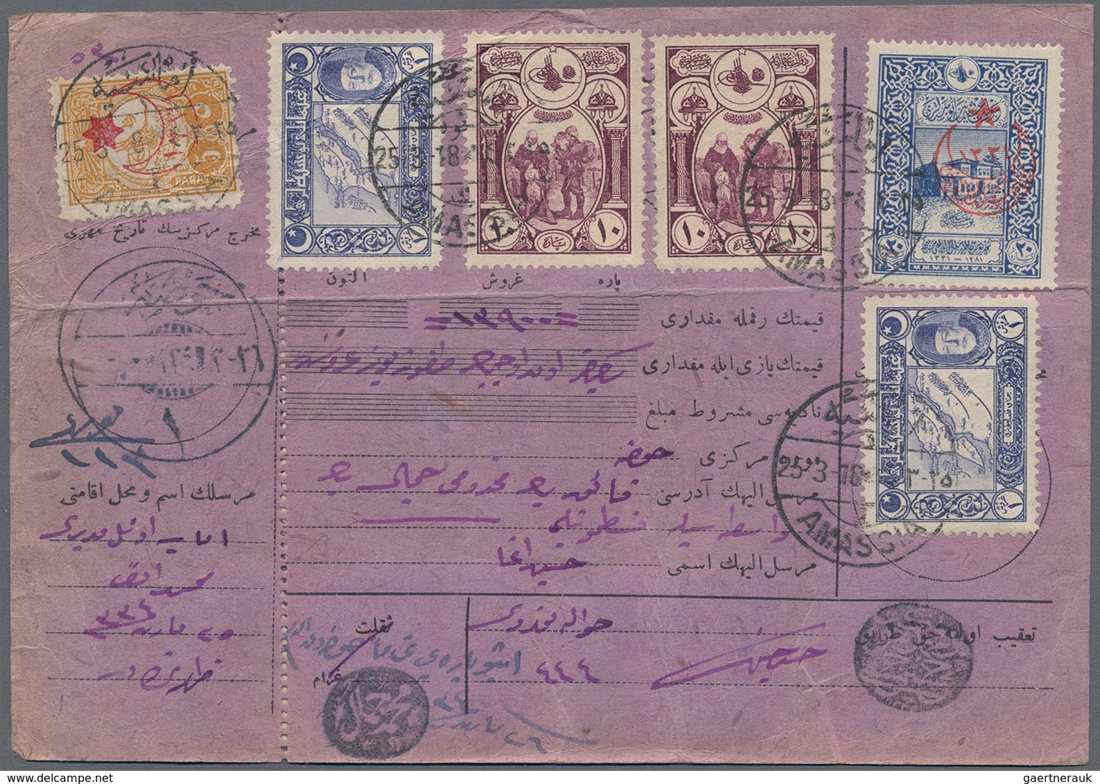 Türkei: 1900/1920 (ca.), Collection Of Apprx. 214 Stamps And Eight Entires, Mainly Overprints. - Gebruikt