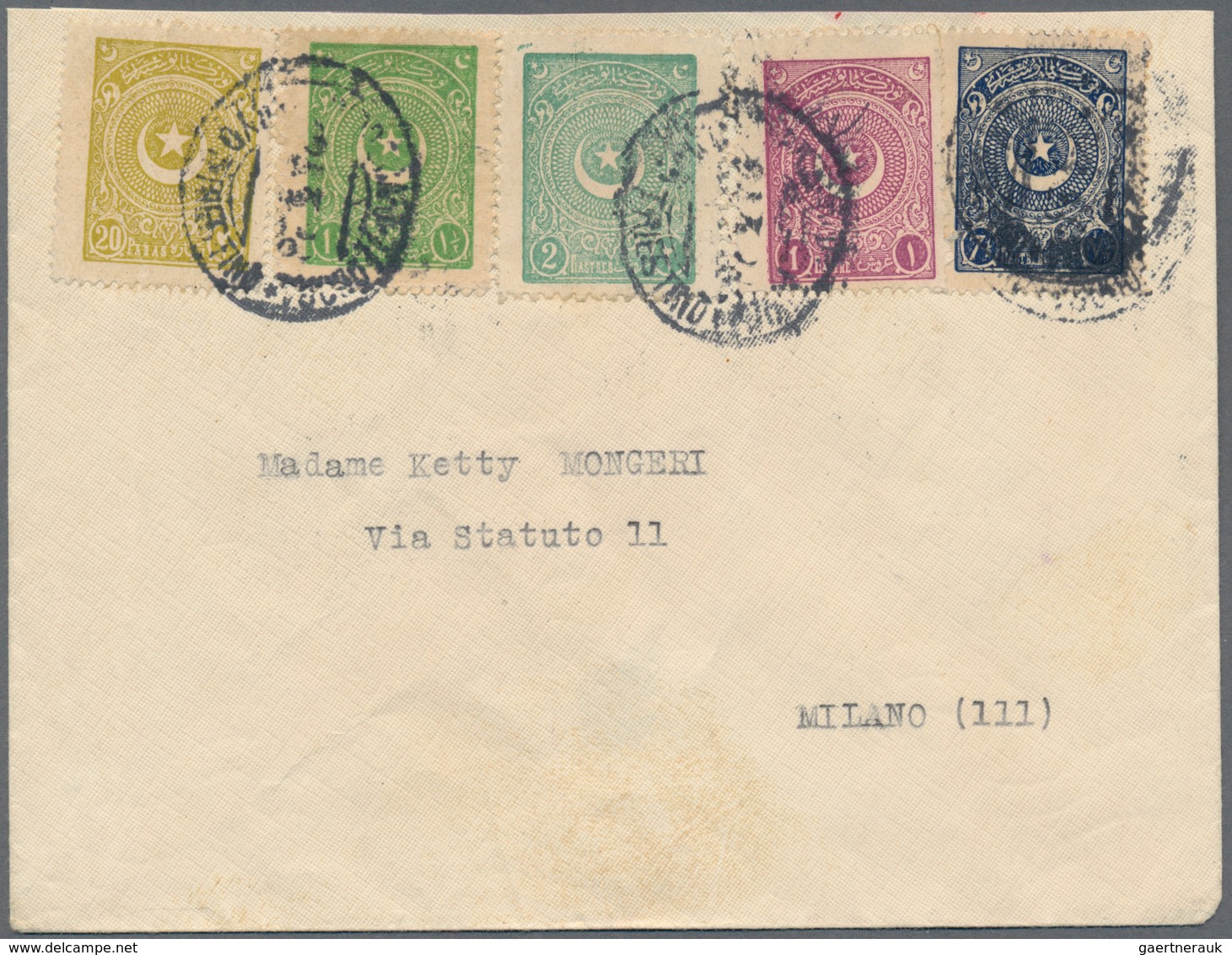 Türkei: 1940/1943, interesting lot of about 40 cards and envelopes with ship markings. Most of them