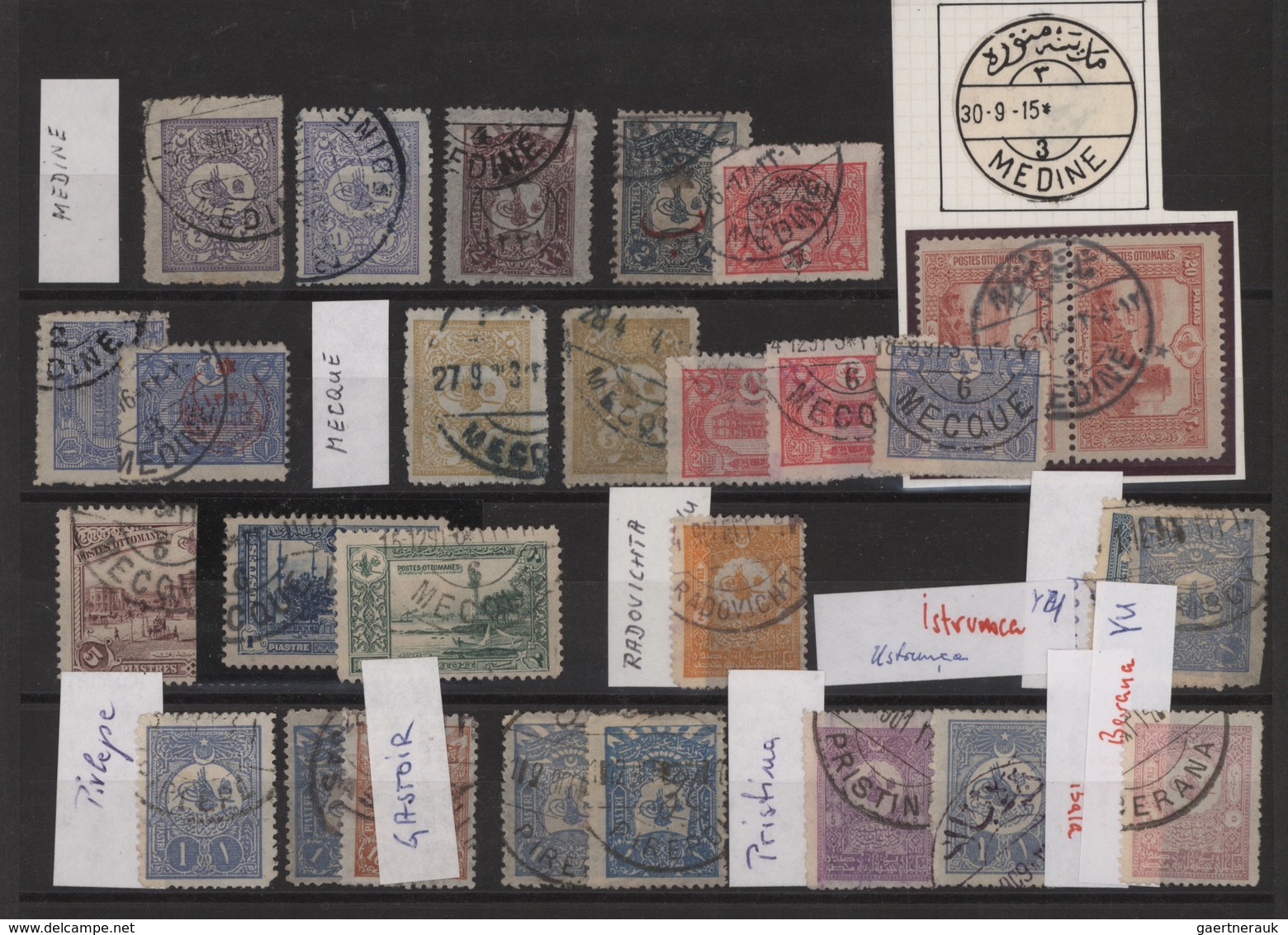 Türkei - Stempel: 1870/1920 (ca.), Accumulation Of Apprx. 2.700 Stamps On Stockcards, Partly Varied - Andere & Zonder Classificatie