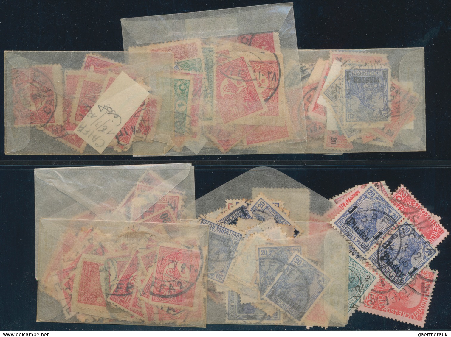 Türkei - Stempel: 1880/1910 (ca.), Balance Of Loose Stamps On Stockcards/in Glassines Incl. Some For - Other & Unclassified