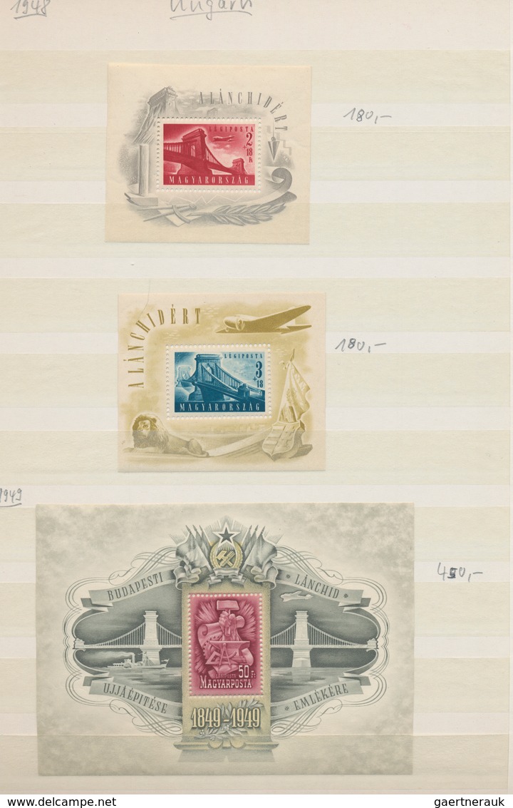 Ungarn: 1948/1986, Comprehensive Assortment Of Mainly Souvenir Sheets Incl. Many Better Pieces (main - Cartas & Documentos