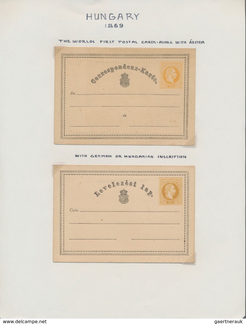 Ungarn - Ganzsachen: 1869/1990 Collection Of About 260 Mainly Unused Postal Stationaries, While Stan - Interi Postali