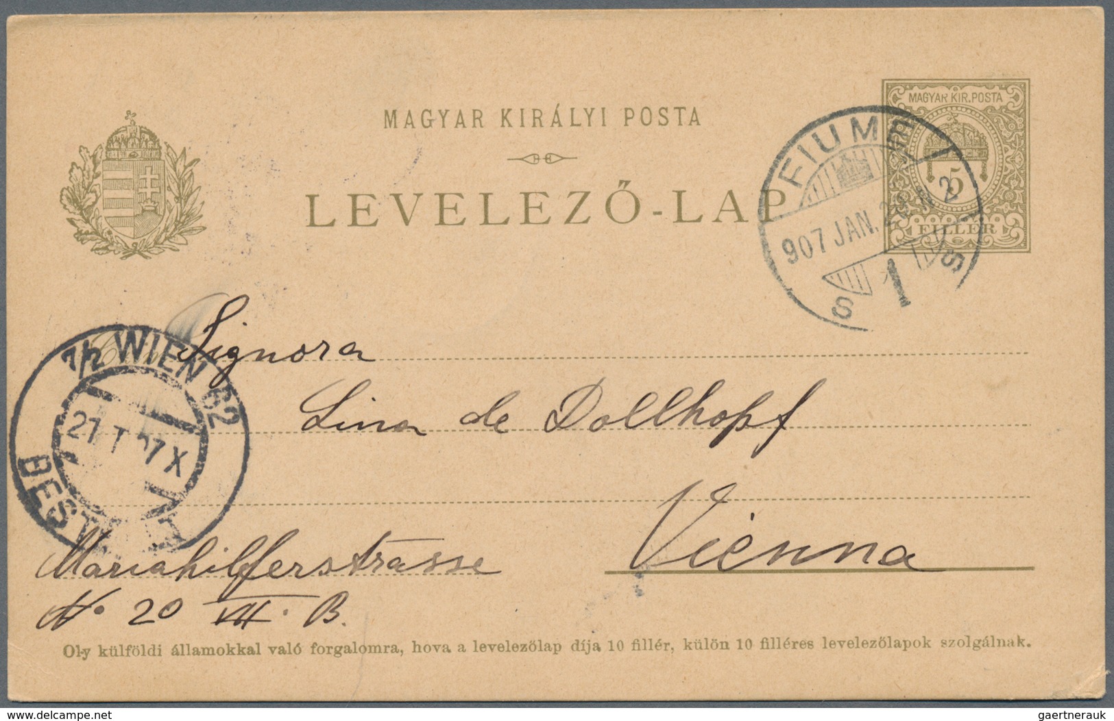 Ungarn - Ganzsachen: 1871/1920 (ca.), Accumulation Of Ca. 270 Commercially Used Postal Stationeries, - Enteros Postales