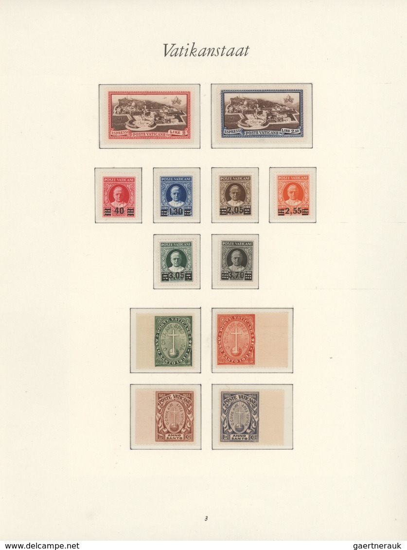 Vatikan: 1929/1993, Fantastische, Komplett Postfrische Sammlung In 4 Borek-Vordruckalben, Dabei Fast - Collections