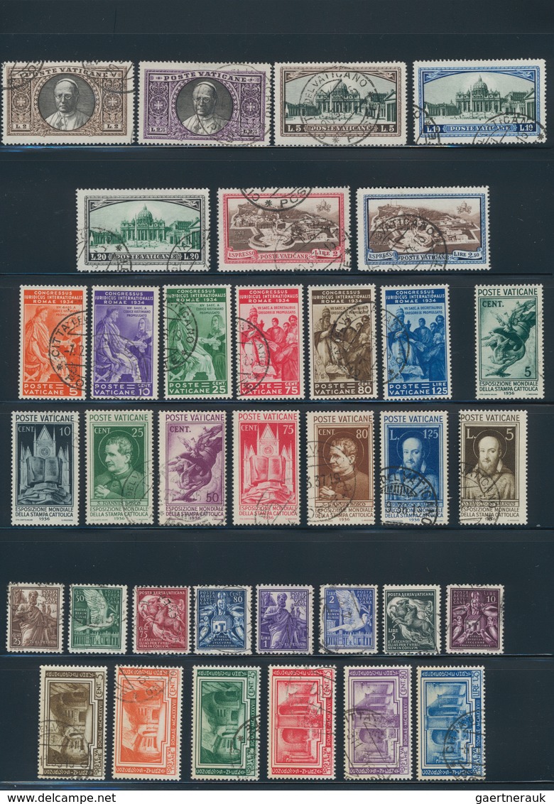 Vatikan: 1929/2000, Used Collection In A Binder, Stated To Be Complete (excl. 1934 Provisionals). St - Collections