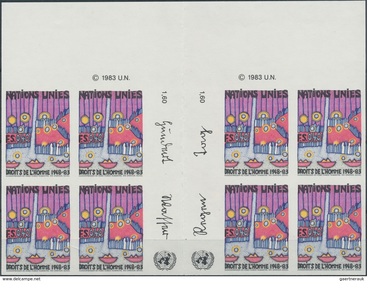 Vereinte Nationen - Genf: 1969/2000. Amazing Collection Of IMPERFORATE Stamps And Progressive Stamp - Ongebruikt