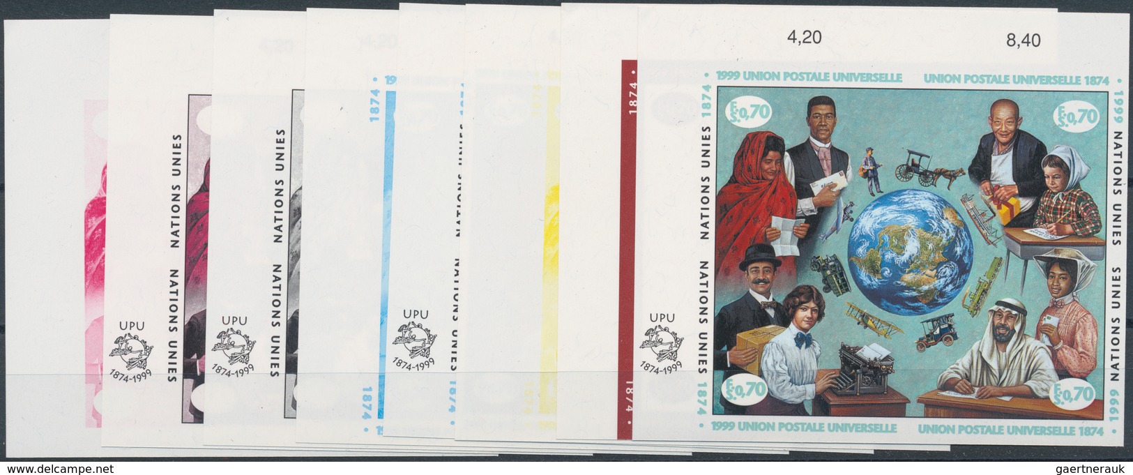 Vereinte Nationen - Genf: 1969/2000. Amazing Collection Of IMPERFORATE Stamps And Progressive Stamp - Nuevos