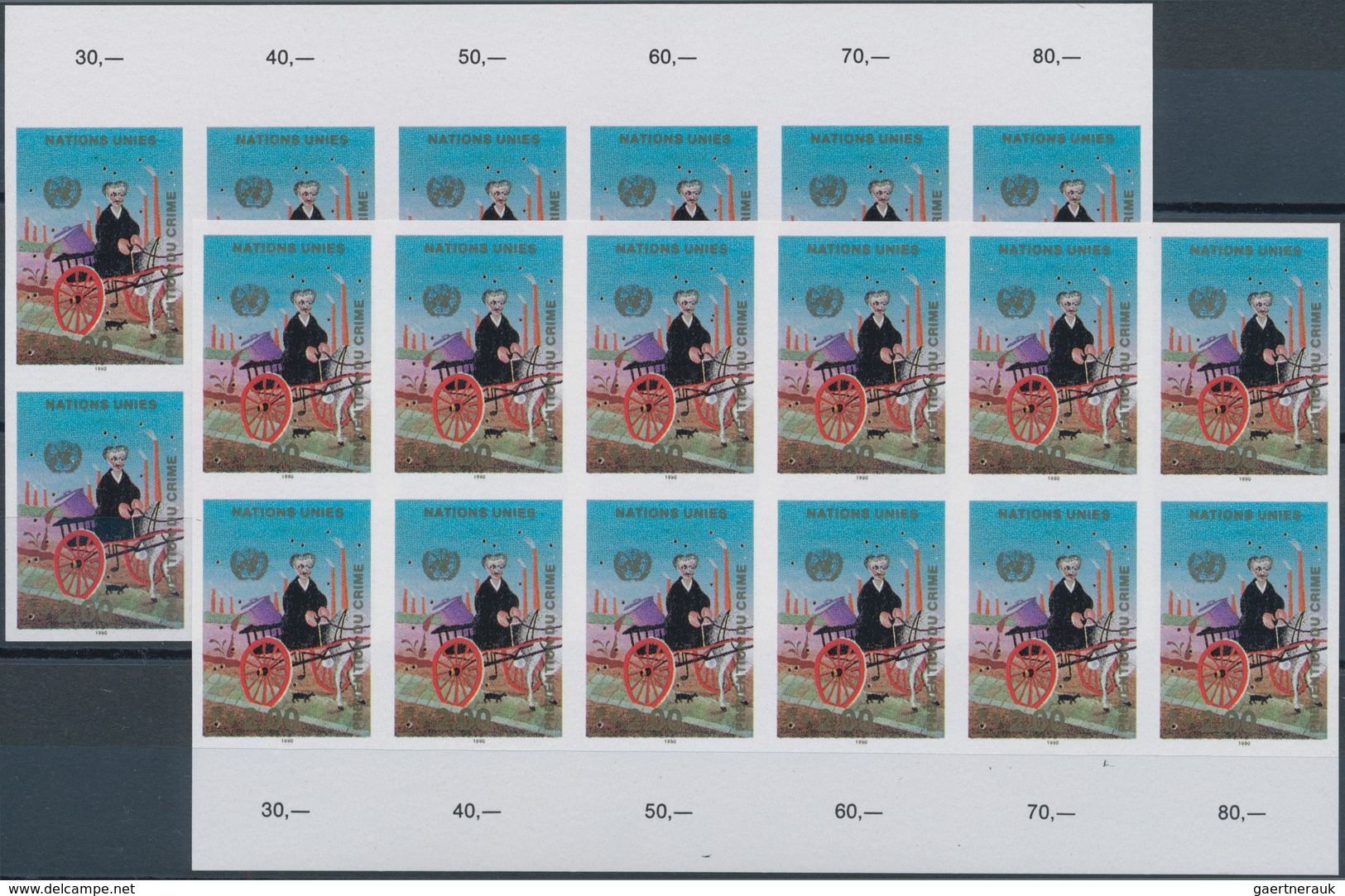 Vereinte Nationen - Genf: 1969/2000. Amazing collection of IMPERFORATE stamps and progressive stamp