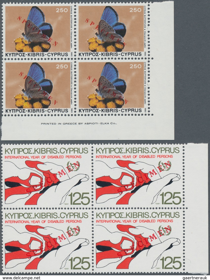 Zypern: 1981/1994 (ca.), Duplicated Lot With 89 Stamps Incl. Complete Sets And A Few Blocks All With - Sonstige & Ohne Zuordnung