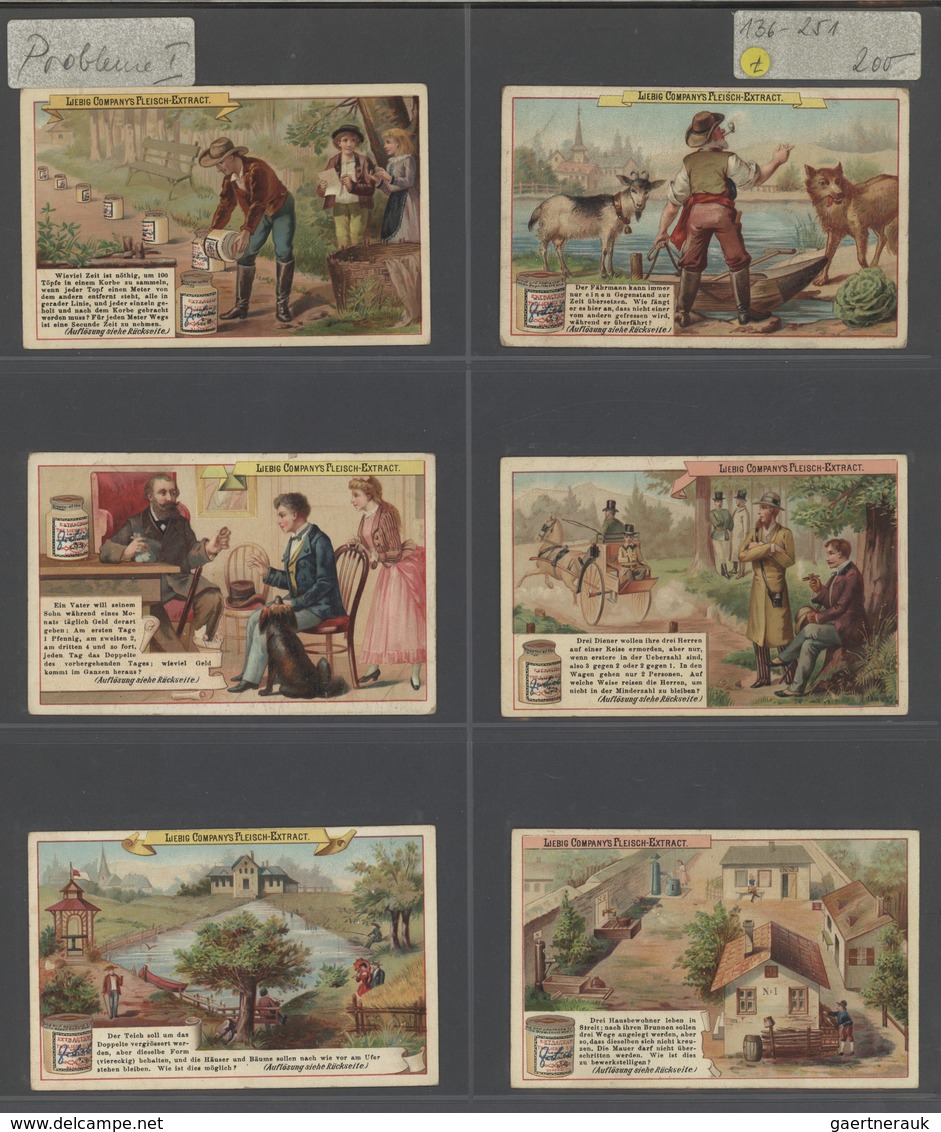 Europa: 1880/1960 (ca.), Liebig trading cards, massive dealers stocks covering 95 albums and 39 boxe