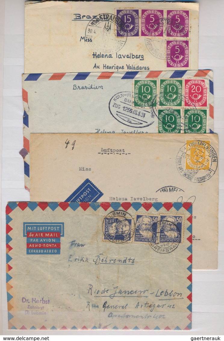 Europa: 1904/1955, More Than 260 Interesting Covers And Postal Stationeries, Mostly Europe, With Man - Autres - Europe