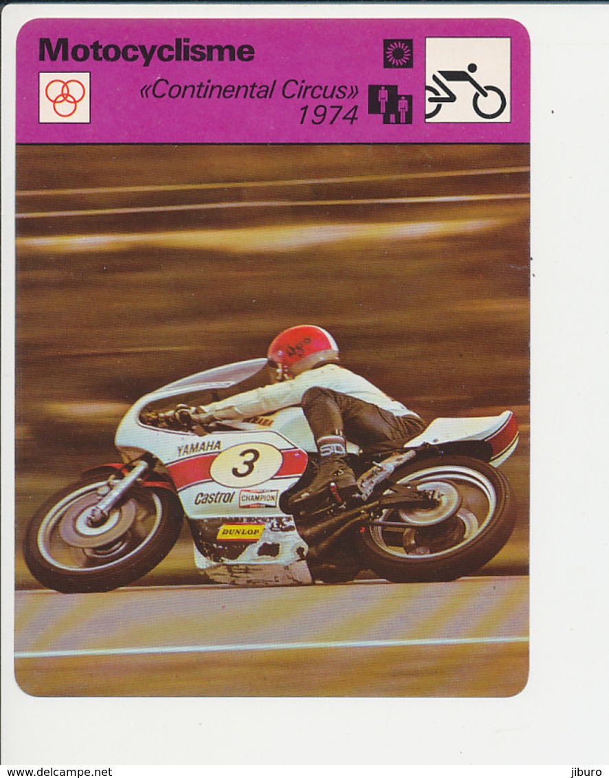 Continental Circus 1974 Giacomo Agostini GP Hollande 1974 Fiche Motocyclisme Sport FICH-Moto2 - Sport