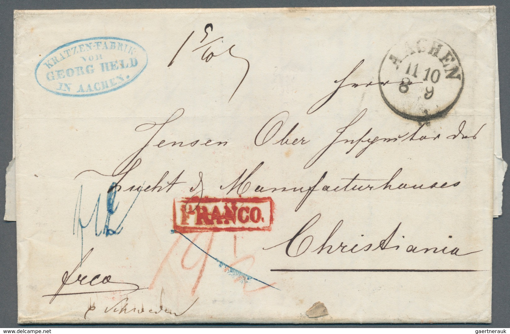 Europa: 1769/1869, European Transit Mail, Collection Of Apprx. 65 (mainly Stampless) Covers, Showing - Andere-Europa