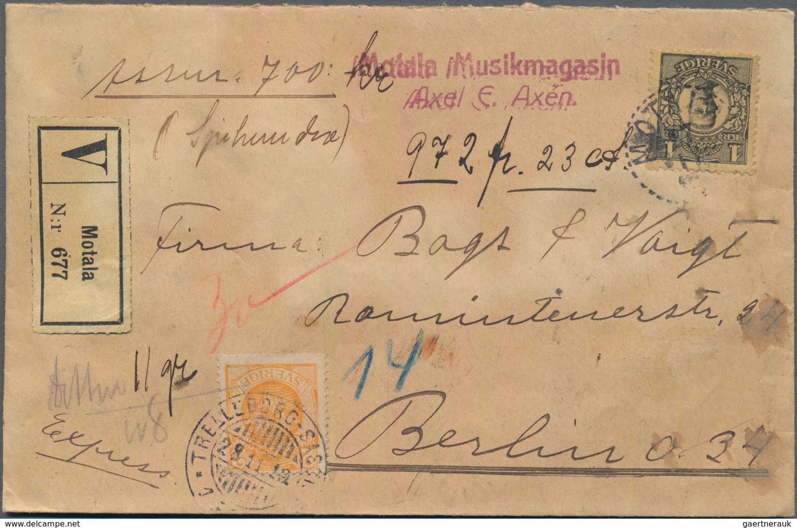 Europa: 1895/1950 (ca.), Turkey, Greece, Sweden, England Ec. Covers (ca. 37, Inc. Some Uprated Stati - Autres - Europe