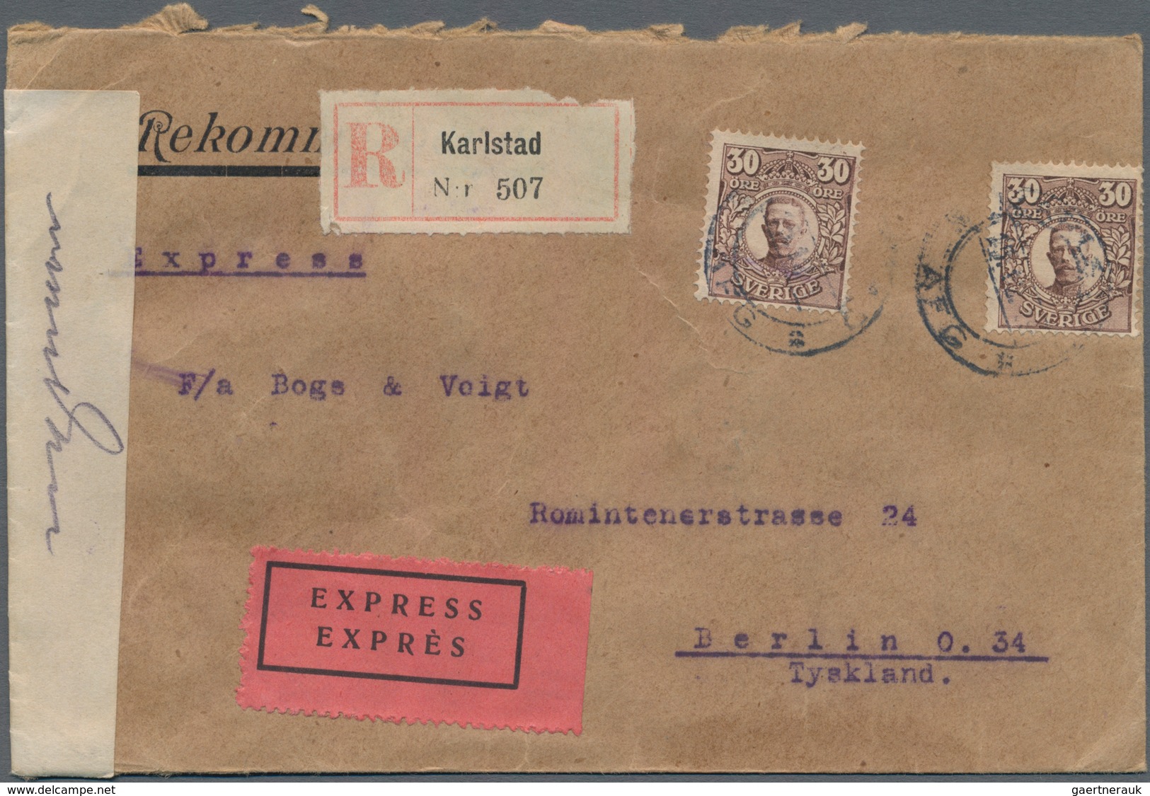 Europa: 1895/1950 (ca.), Turkey, Greece, Sweden, England Ec. Covers (ca. 37, Inc. Some Uprated Stati - Europe (Other)