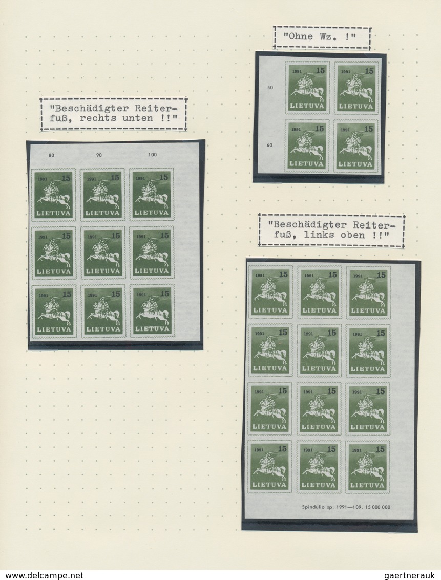 Baltische Staaten: 1990/1993, Estonia, Latvia, Lithuania, Extensive, Specialized Collection Of The F - Andere-Europa