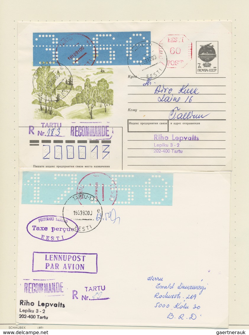 Baltische Staaten: 1990/1993, Estonia, Latvia, Lithuania, extensive, specialized collection of the f