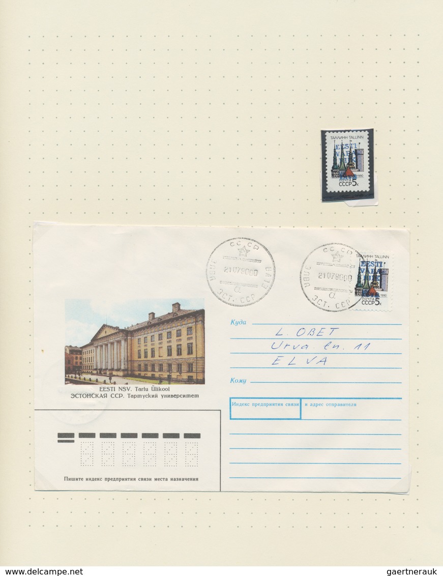 Baltische Staaten: 1990/1993, Estonia, Latvia, Lithuania, extensive, specialized collection of the f