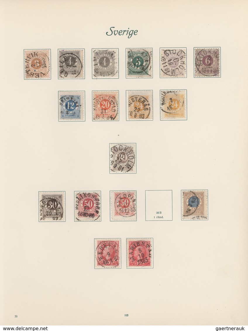 Skandinavien: 1855/1965: Sweden/Denmark Collection In Borek Binder, Predominantly Used, A Few Mint A - Autres - Europe