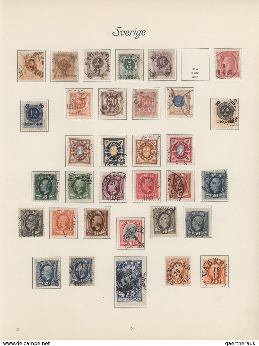 Skandinavien: 1855/1965: Sweden/Denmark Collection In Borek Binder, Predominantly Used, A Few Mint A - Andere-Europa