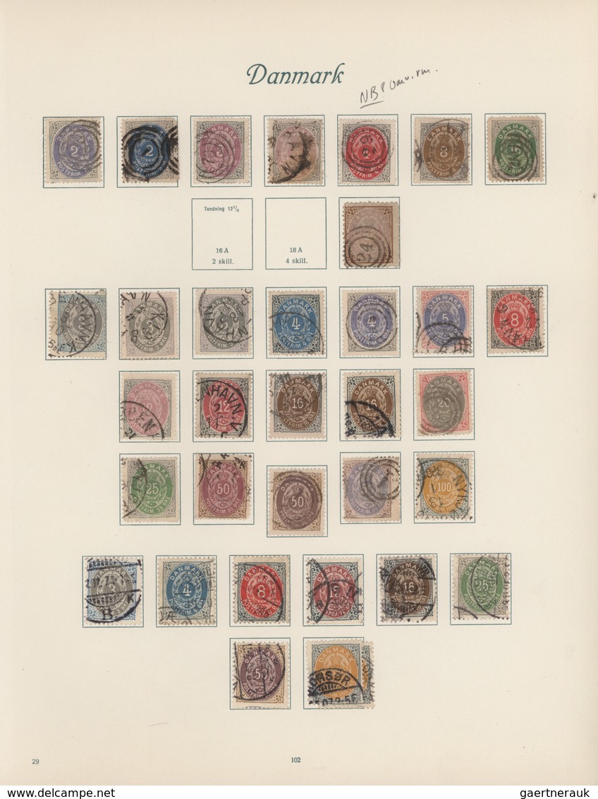 Skandinavien: 1855/1965: Sweden/Denmark collection in Borek binder, predominantly used, a few mint a