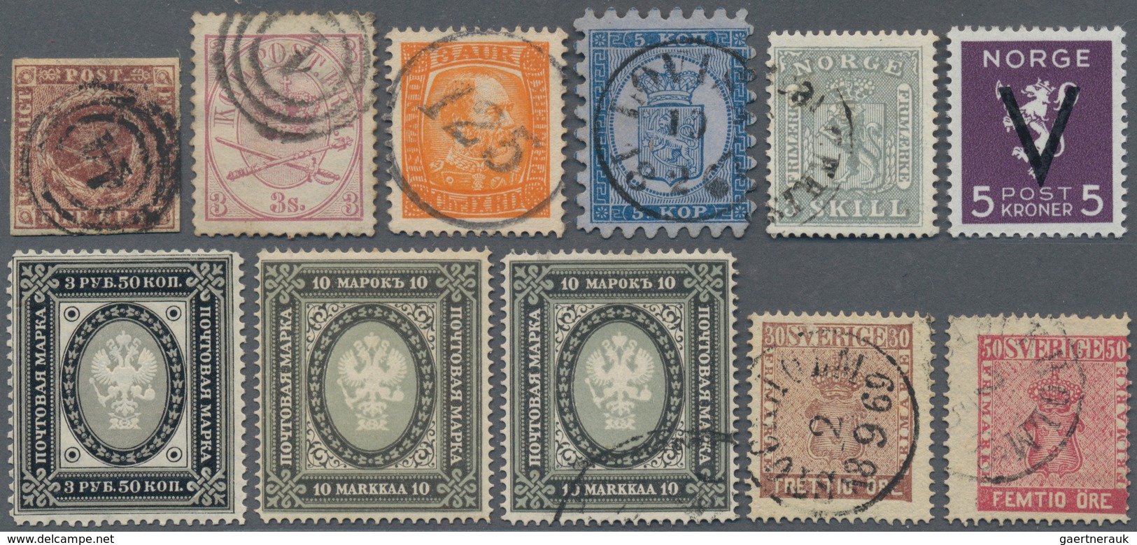 Skandinavien: 1856/1993 (ca.), Duplicates On Stockcards With A Few Classic Stamps But Also A Nice Pa - Autres - Europe