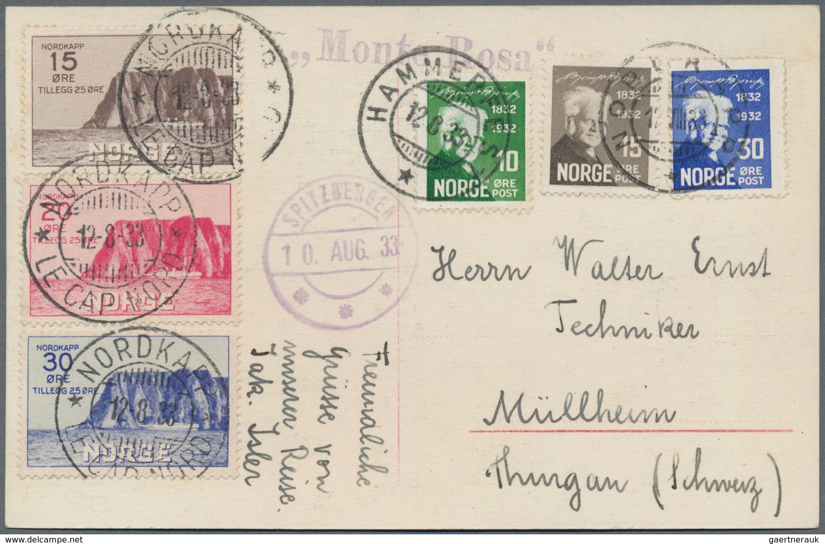 Skandinavien: 1899/1960, lot of ten covers/cards, e.g. Norway attractive Nordkap-Spitsbergen cards,