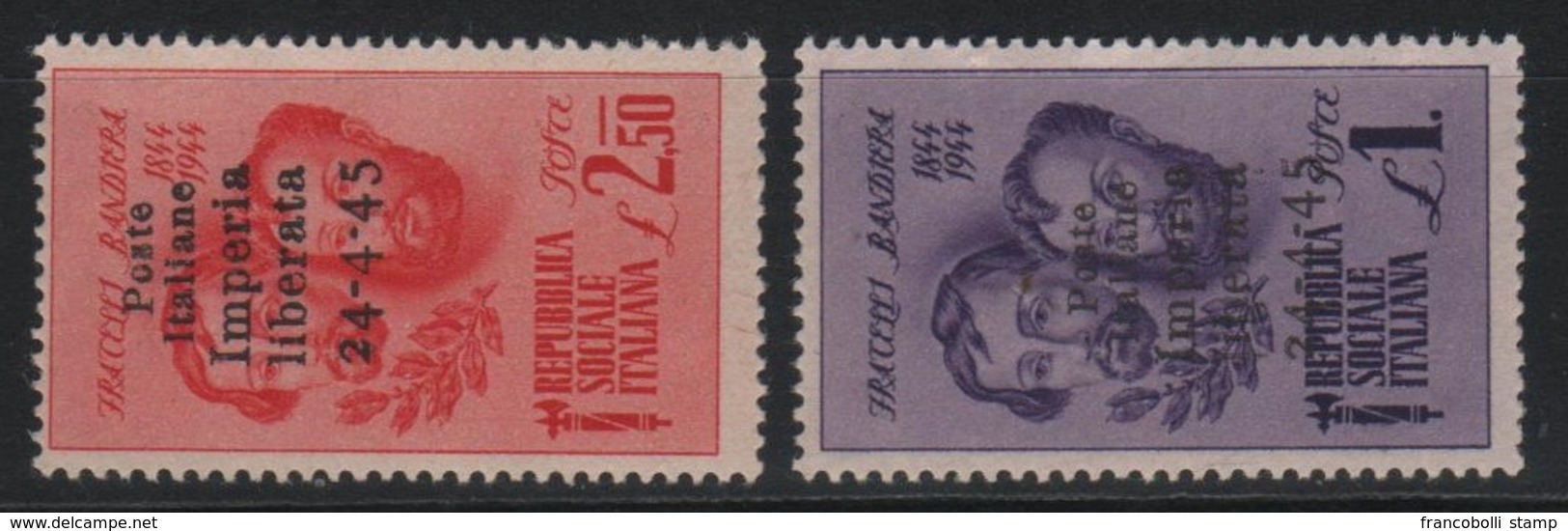 1945 CLN Imperia Liberata 2 Val. MNH - National Liberation Committee (CLN)