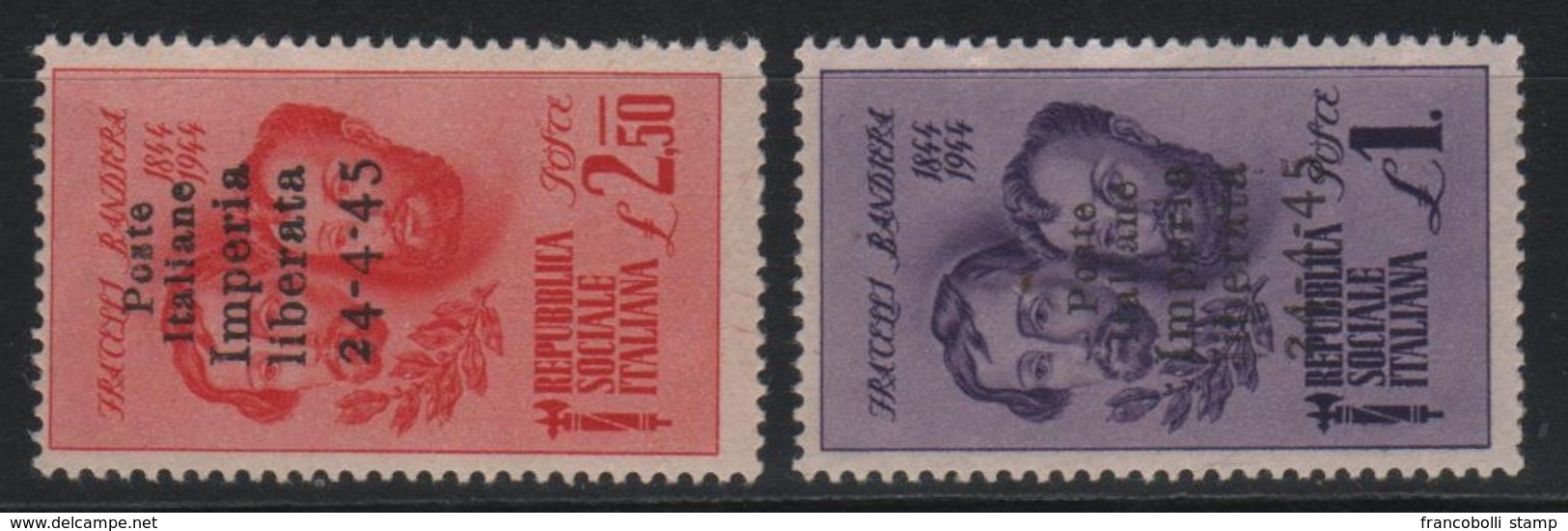 1945 CLN Imperia Liberata 2 Val. MNH - Comitato Di Liberazione Nazionale (CLN)