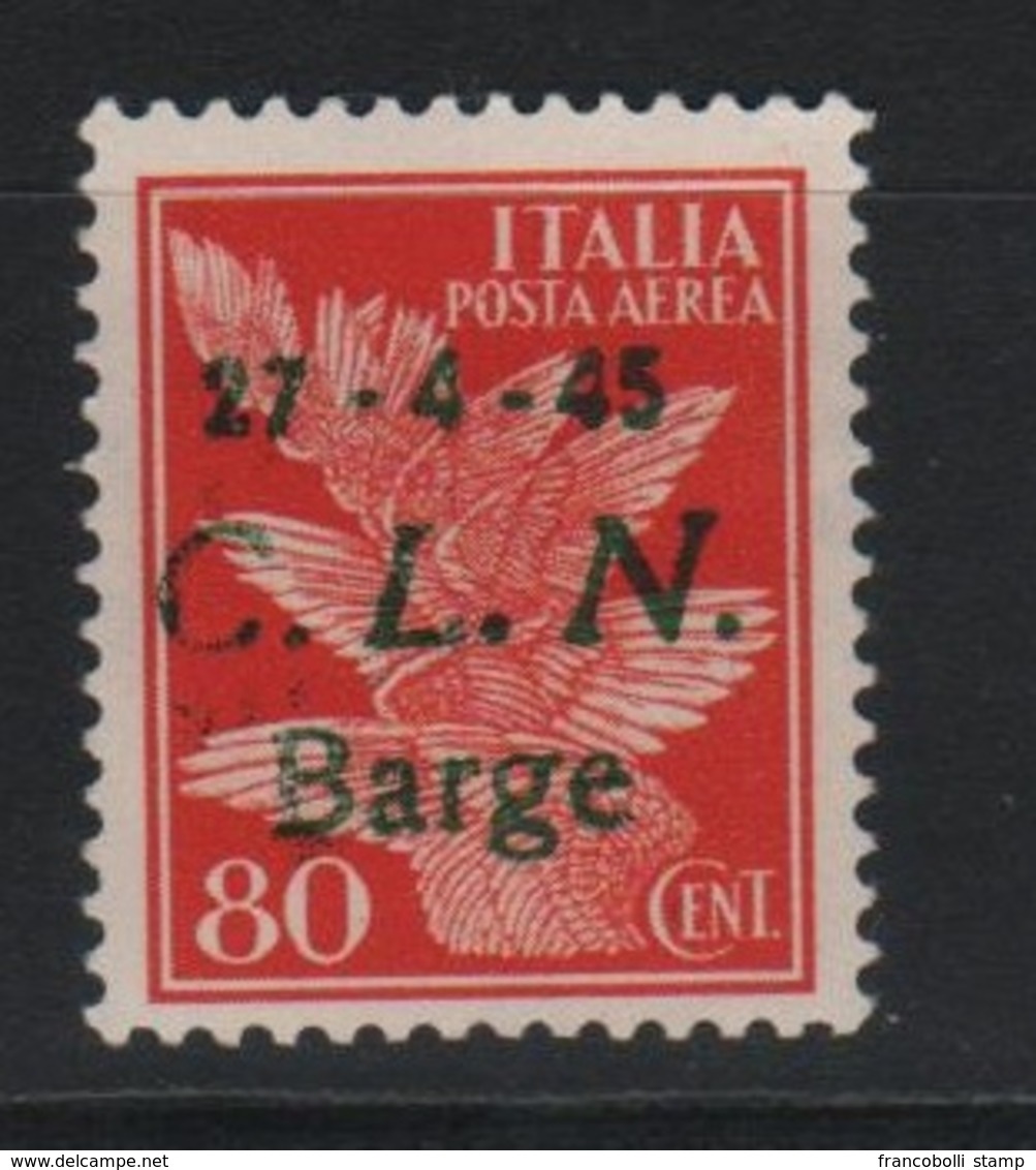 1945 CLN Barge 80 C. Posta Aerea MNH Firmato +++ - National Liberation Committee (CLN)