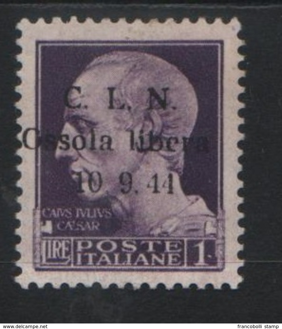 1945 CLN Domodossola Liberata 1 L. MLH - National Liberation Committee (CLN)