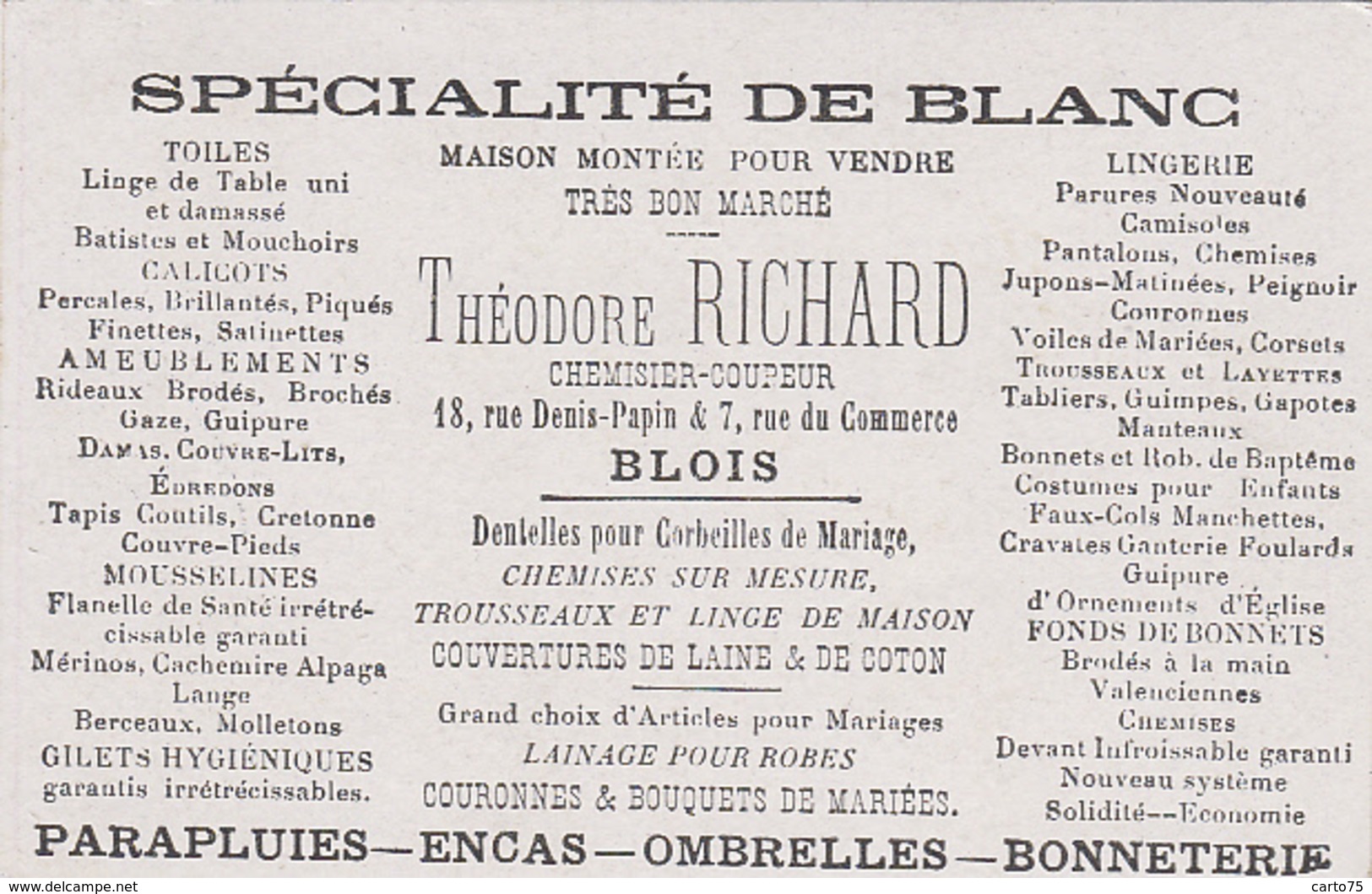 Magasins - Enfant Oie Pommes - Magasin Richard Blois 41 - Chromo Magasin Chemisier Richard 41 Blois - Negozi