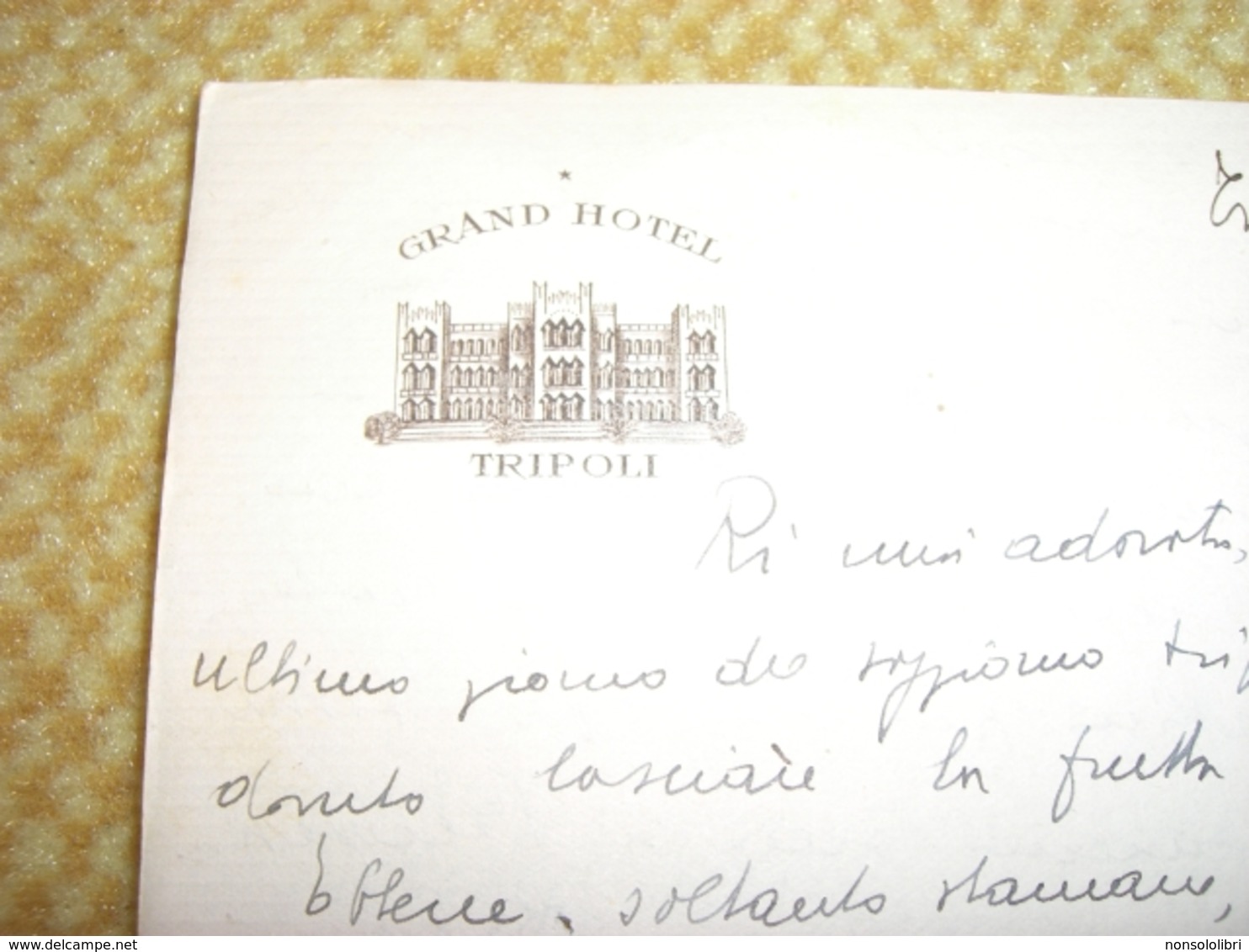 LETTERA SU CARTA INTESTATA GRAND HOTEL TRIPOLI 1939 - Italy