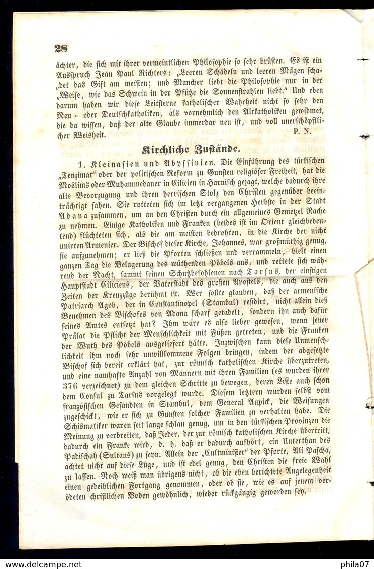 Austria, Croatia - Complete Newspaper Oeseterreichischer Volksfreund No. 4 From 1850 - Autres & Non Classés