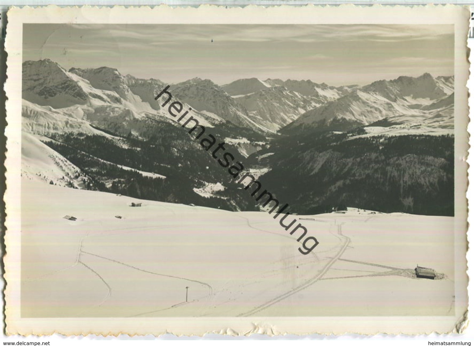 Langwies - Skifelder Ob Birigen - Foto-Ansichtskarte - Langwies