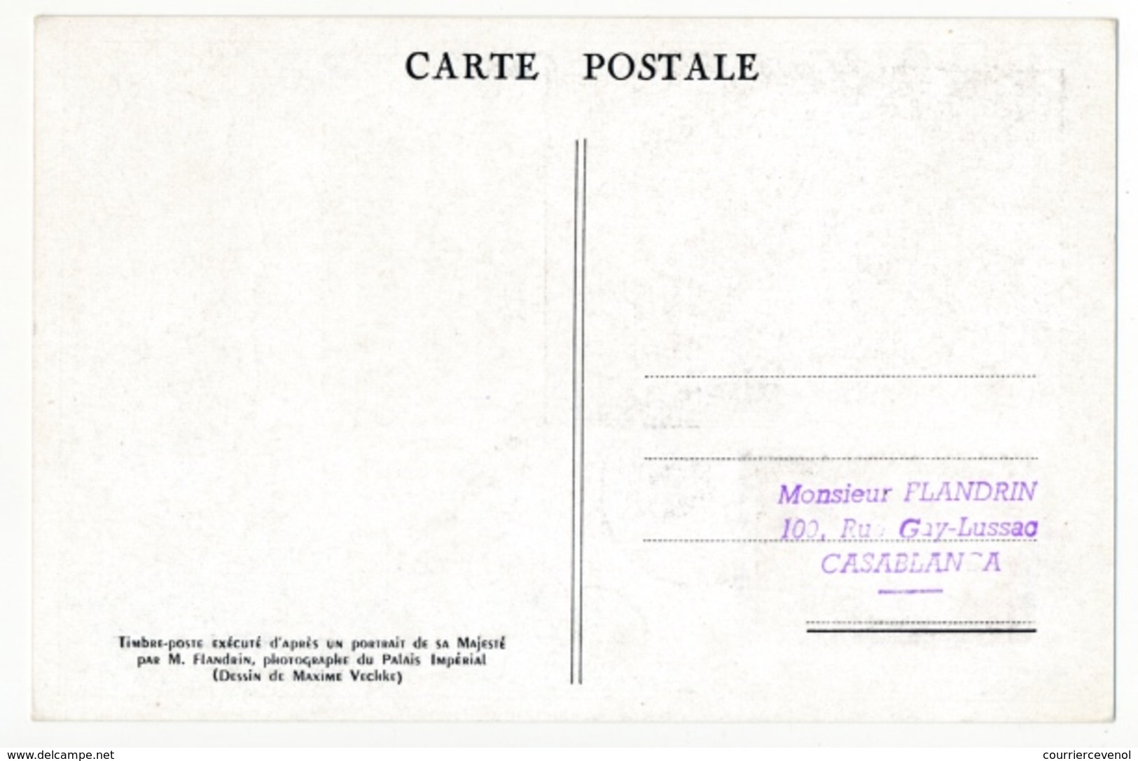 MAROC - Carte Maximum 10F S.M.Mohammed V - Casablanca Ppal 13/9/1956 - Morocco (1956-...)