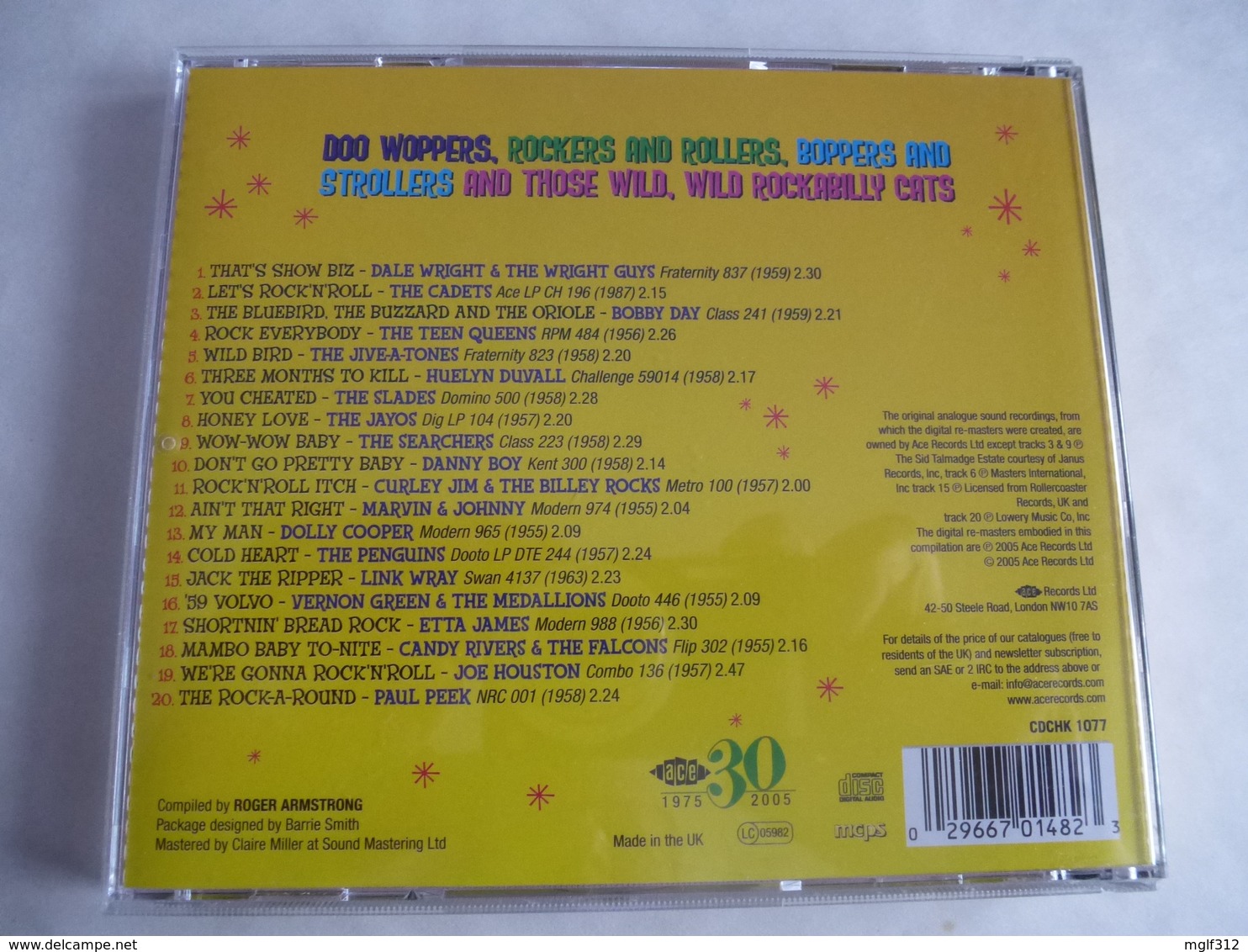 DOO WOP And ROCK'n'ROLL Compilation 1975-2005 - CD 20 Titres - Edition 2005 - Détails 2éme Scan - Blues